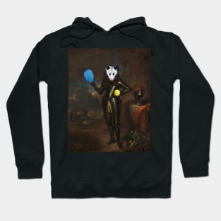 Pickleball oil painting of Frederick T. Opossum IV Hoodie